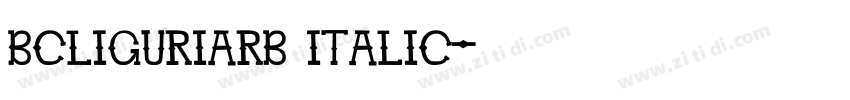 BCLiguriaRB Italic字体转换